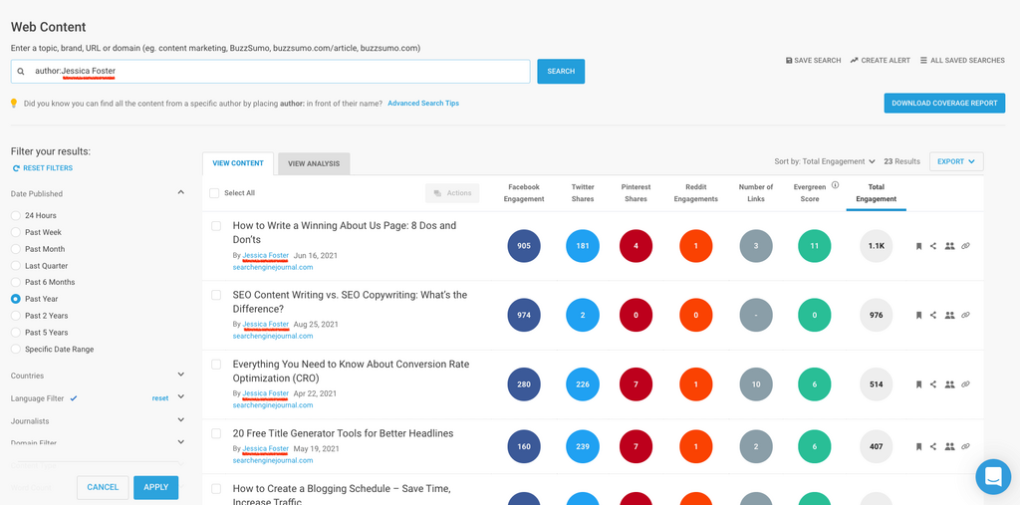 LES 6 OUTILS GRATUITS POUR CREER DU CONTENU VIRAL 3 BuzzSumo : trouver des sujets tendances