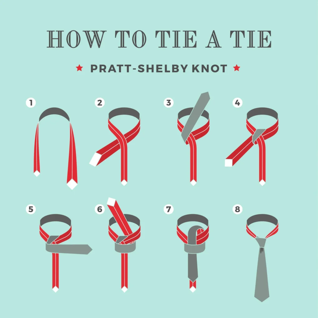 COMMENT FAIRE UN NOEUD DE CRAVATE : LE GUIDE ULTIME ( TOUS LES NOEUDS PAS A PAS) 9 Le nœud Pratt (Shelby)