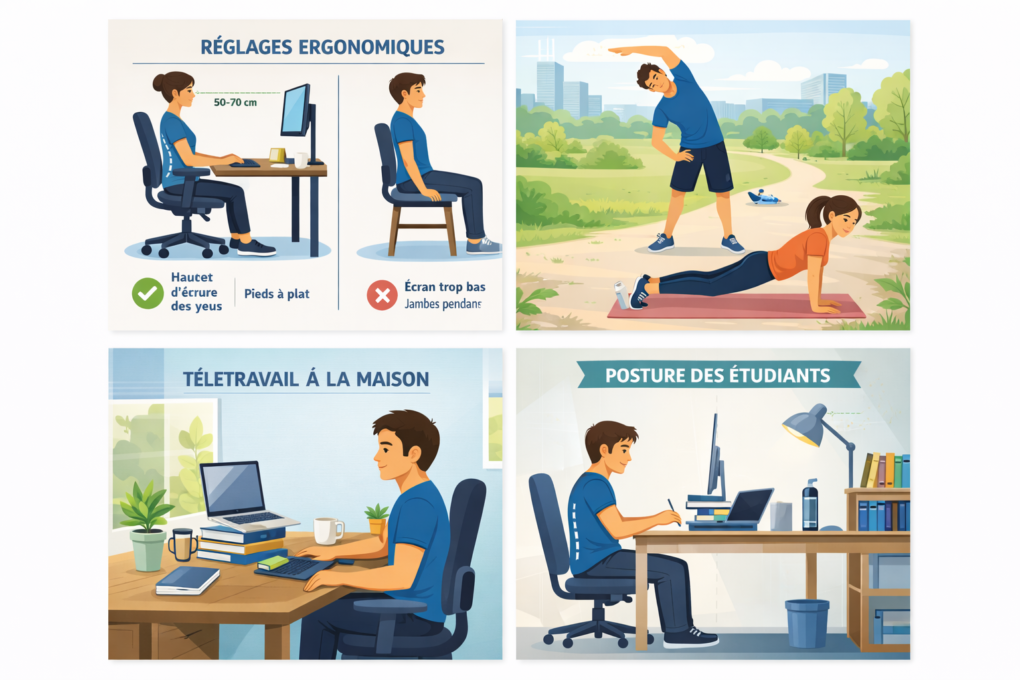 Placer votre écran à la bonne hauteur